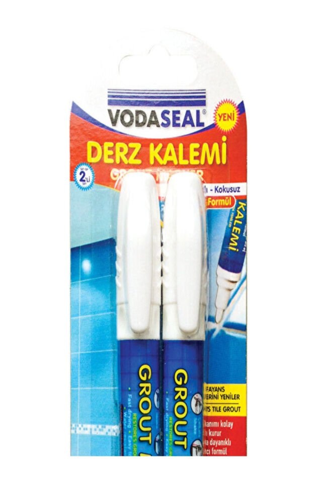 2'li Beyaz Derz Kalemi Hızlı Kuruyan Yedek Uç Su Bazlı Kokusuz Derz Dolgu Fayans Yenileme Boyası