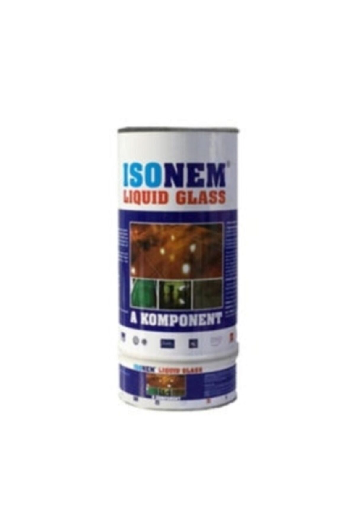 Isonem Liquid Glass Sıvı Cam Set A+b 4 Kg Şeffaf siyah - Tek Ebat