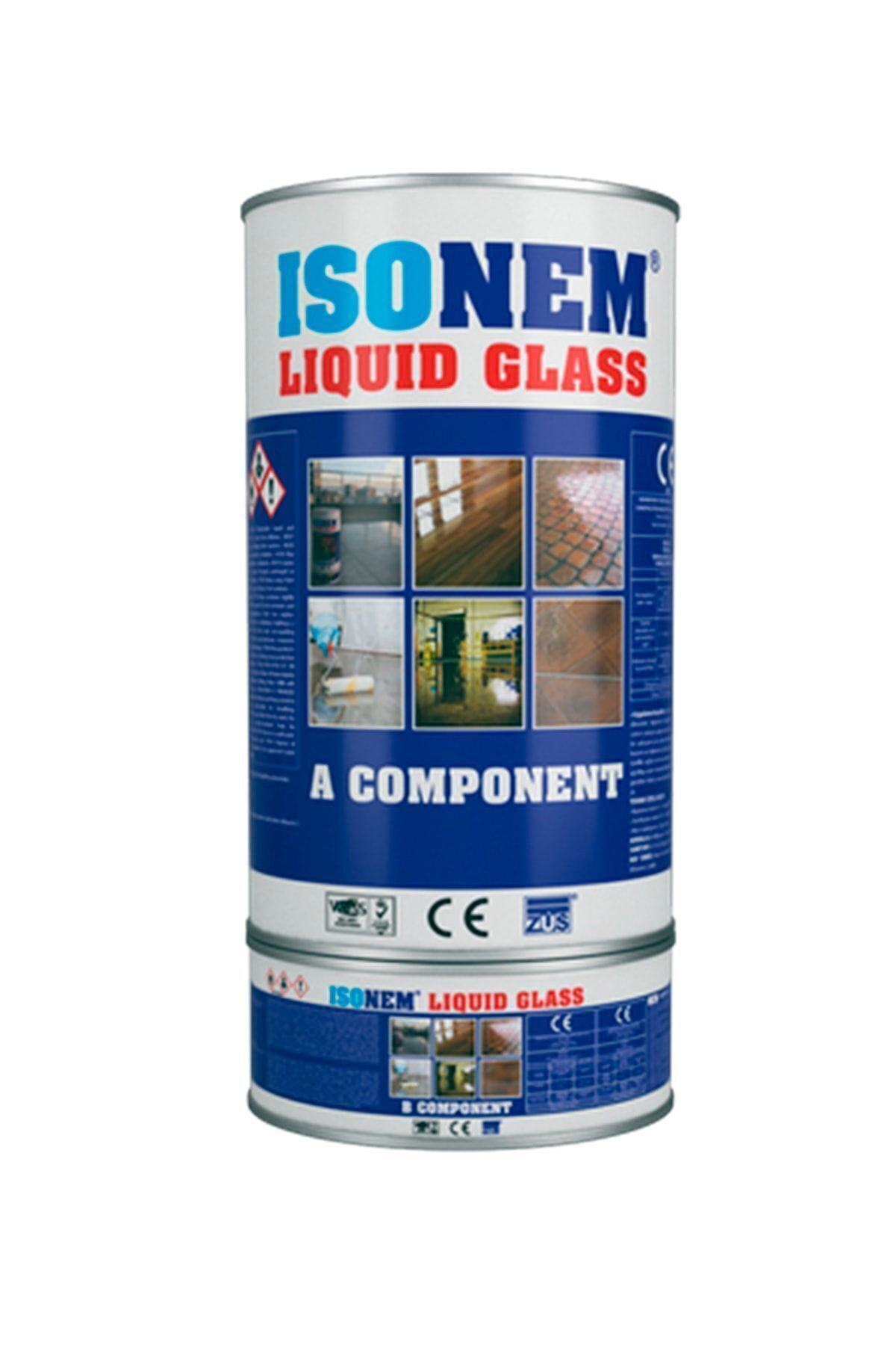 Lıquıd Glass Sıvı Cam-şeffaf Ve Parlak Su Izolasyonu 2 Kg Set ( A: 1,75 Kg + B : 0,25 Kg ) 900121 mavi - Tek Ebat