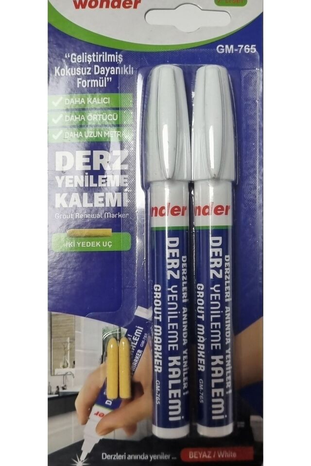 Fayans Derz Kalemi Beyaz 2 Li Set