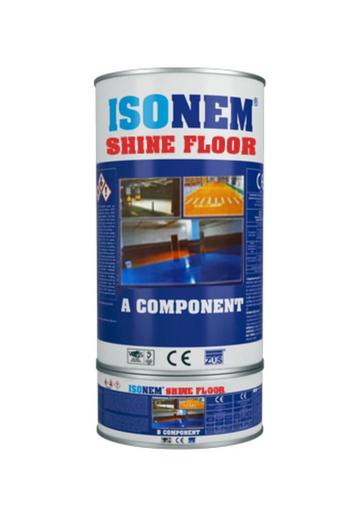 Shıne Floor Parlak Veya Mat Renkli Zemin Kaplama 4,5 kg Set Yeşil