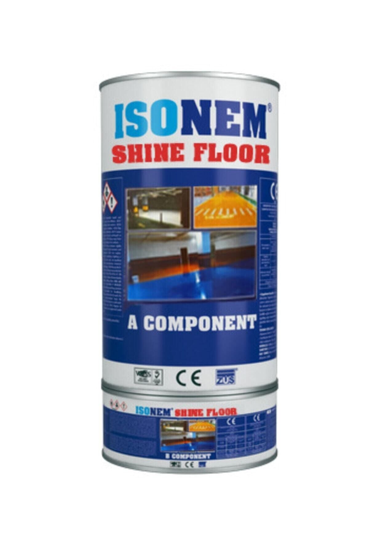 Beyaz Shıne Floor Parlak Veya Mat Renkli Zemin Kaplama 4,5 kg Set