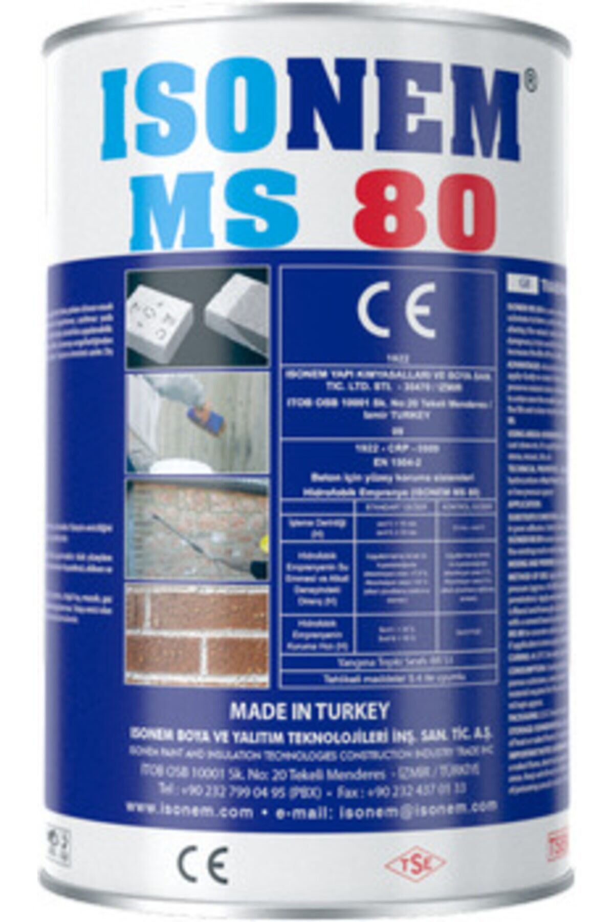 Isonem Ms 80 Doğal Görüntüyü Bozmayan Dış Cephe Şeffaf Su Yalıtım Malz. 3,5 L