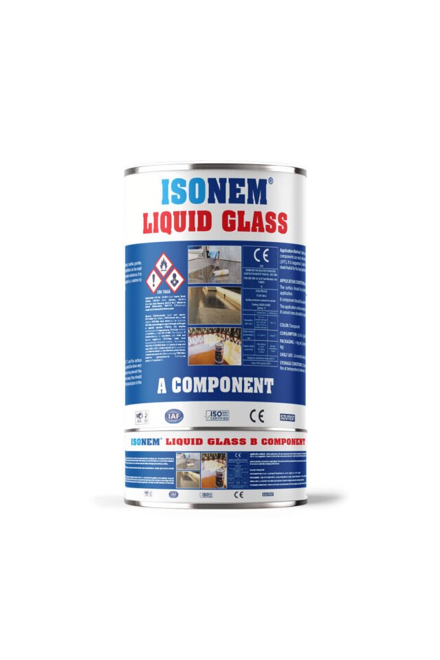 Lıquıd Glass A B Kompenat Şeffaf Su Yalıtım 2kg Şeffaf