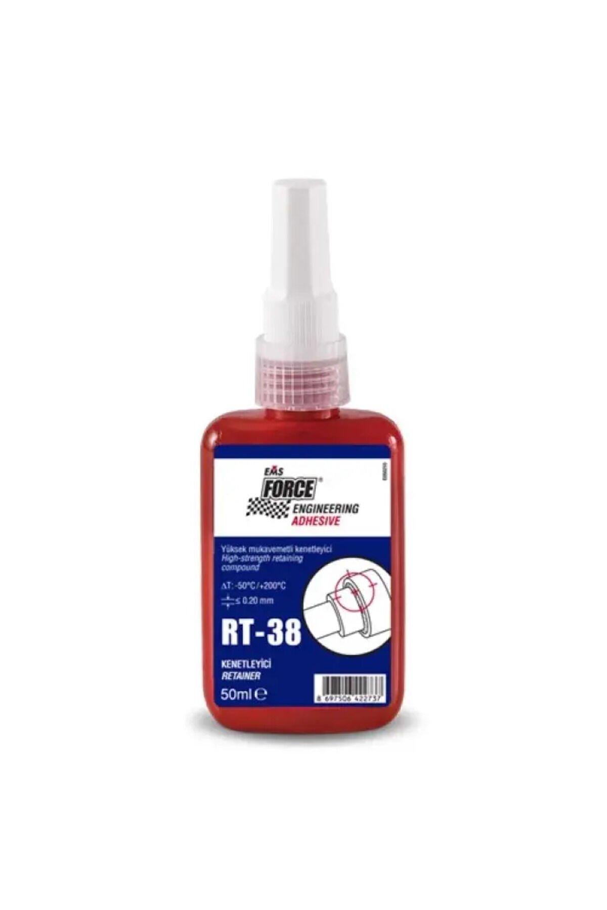 Rulman Kenetleyici Çok Yüksek Kuvvetli RT 38 - 50ml (Lisinya) Tek Ebat