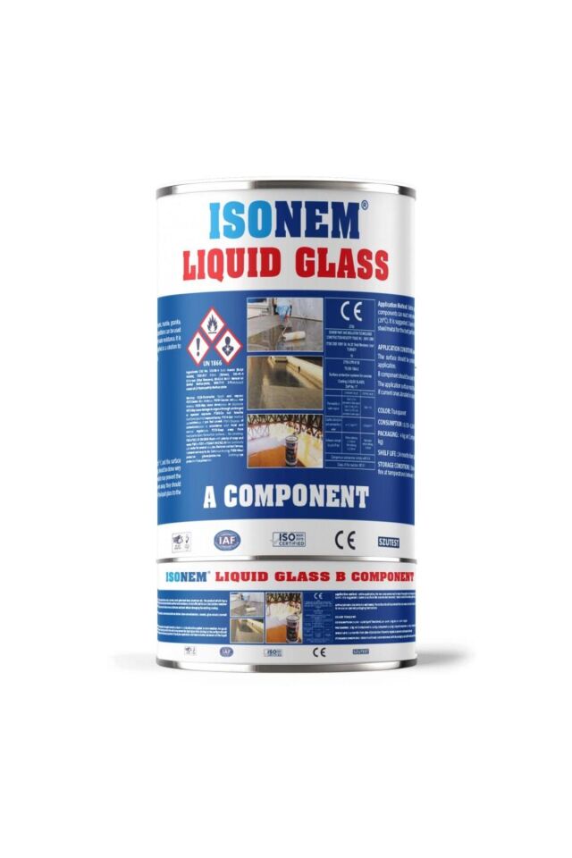 LiQuid Glass Şeffaf Parlak Su İzolasyonu 4 Kg Karışık, Çok Renkli