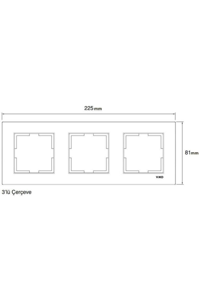 Viko Karre Üçlü Çerçeve - Beyaz 90960202 90960202_1