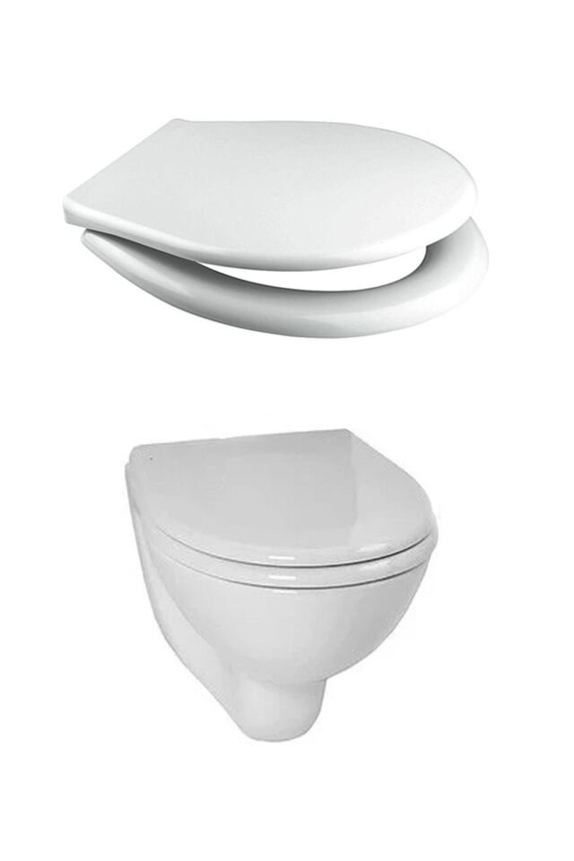 Beyaz Klozet Kapağı, şık ve dayanıklı tasarım, temizliği kolay, kullanışlı ürün.