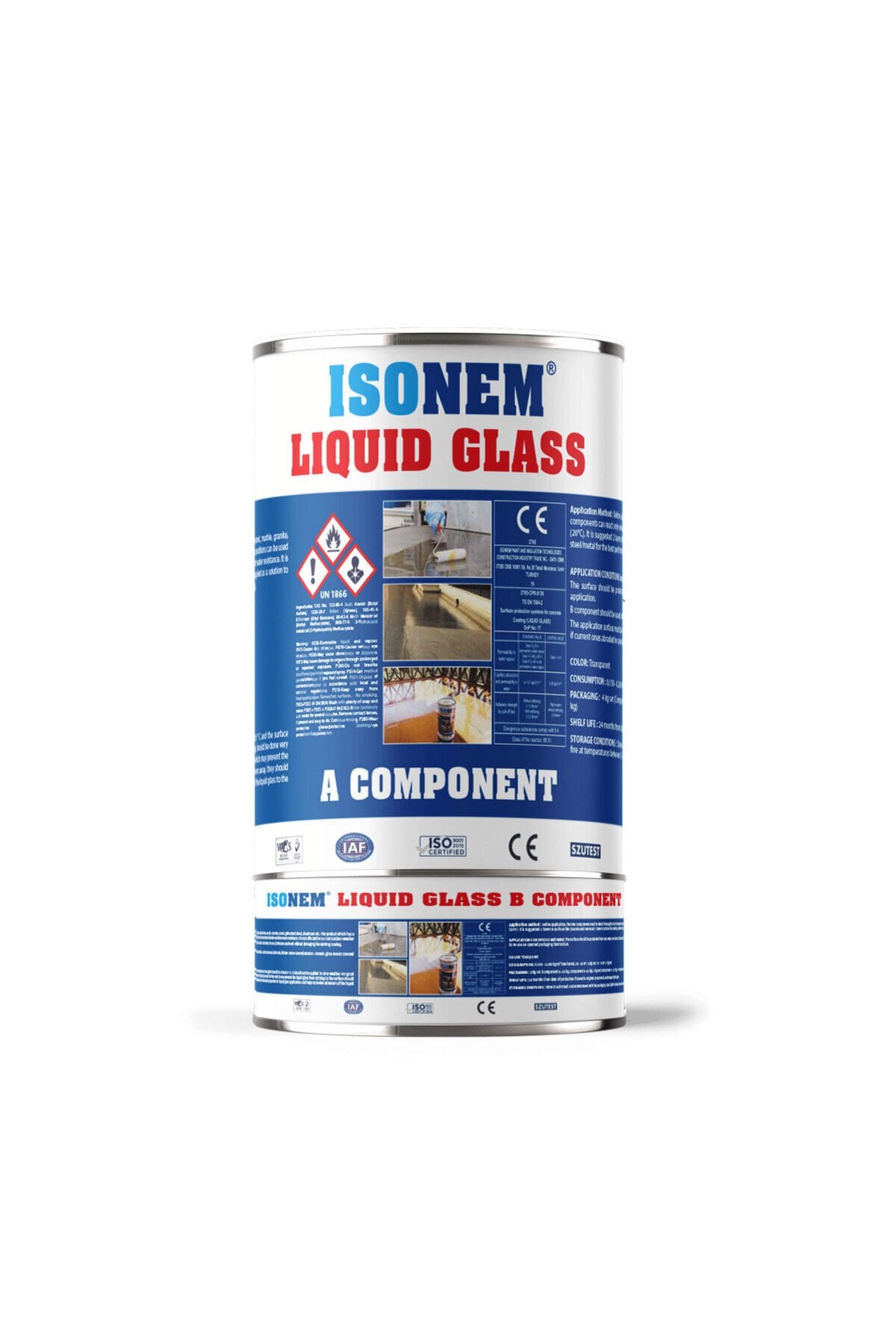 Lıquıd Glass A B Kompenat Şeffaf Su Yalıtım 2kg