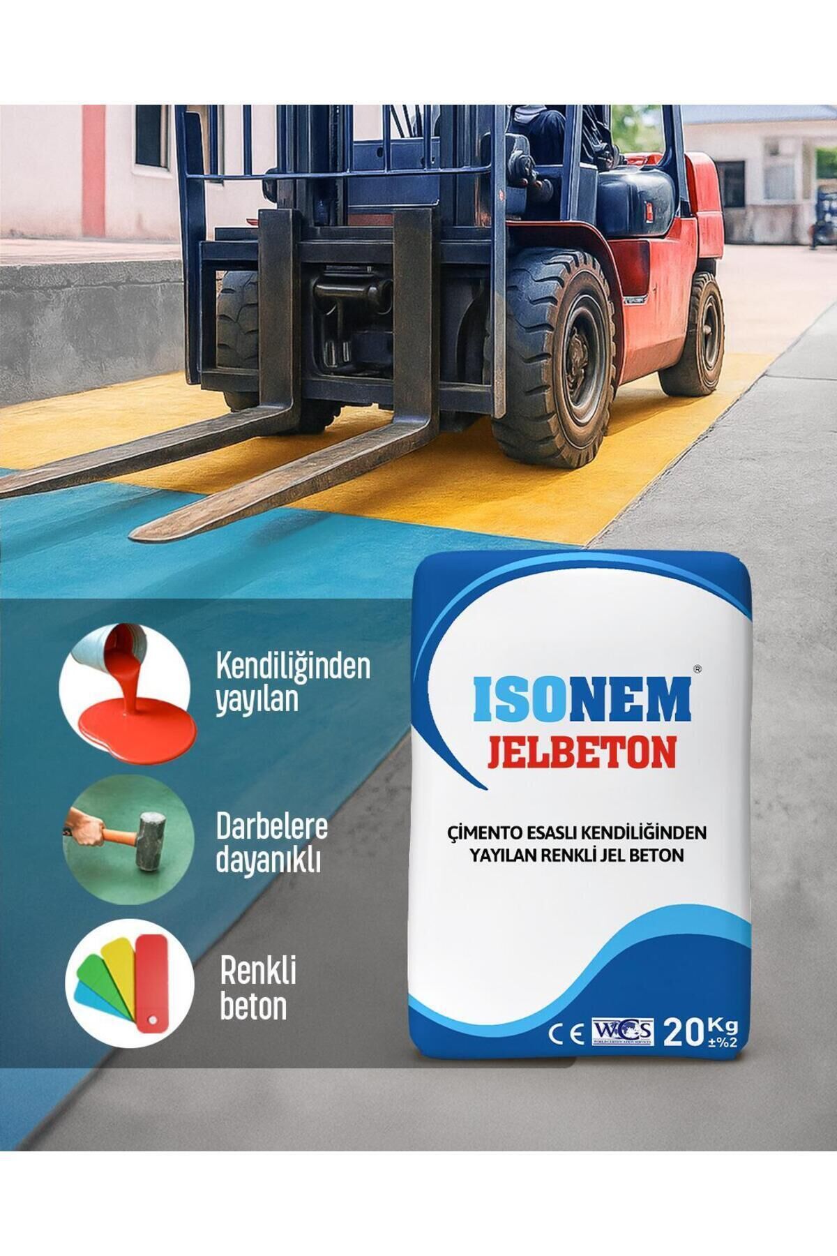 JELBETON 20 KĞ MAVİ 1 ADT MAVİ - Tek Ebat