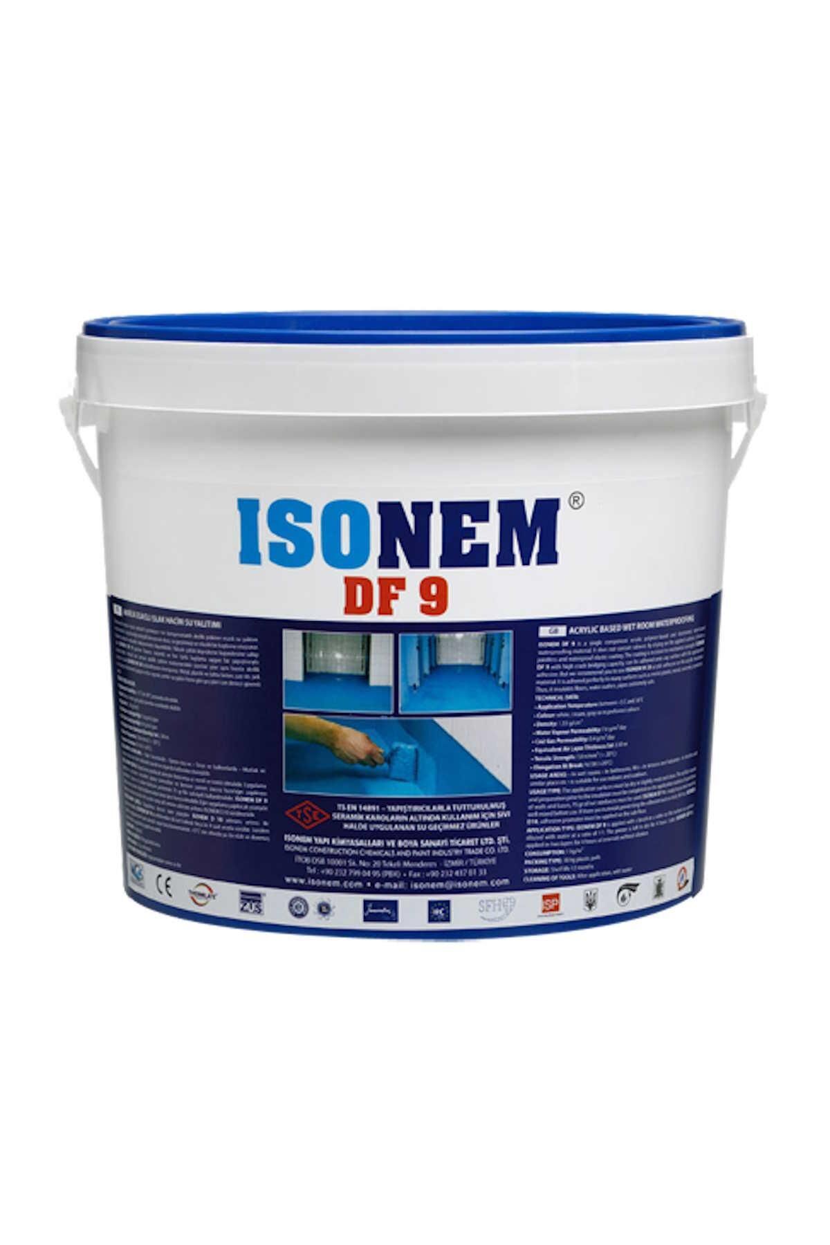 DF-9 Akrilik Islak Hacim Su Yalıtımı 18 kg Mavi Mavi