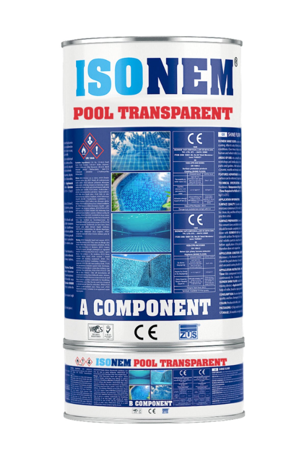İSONEM Pool Transparent (Şeffaf Havuz Boyası) 4.5L ŞEFFAF