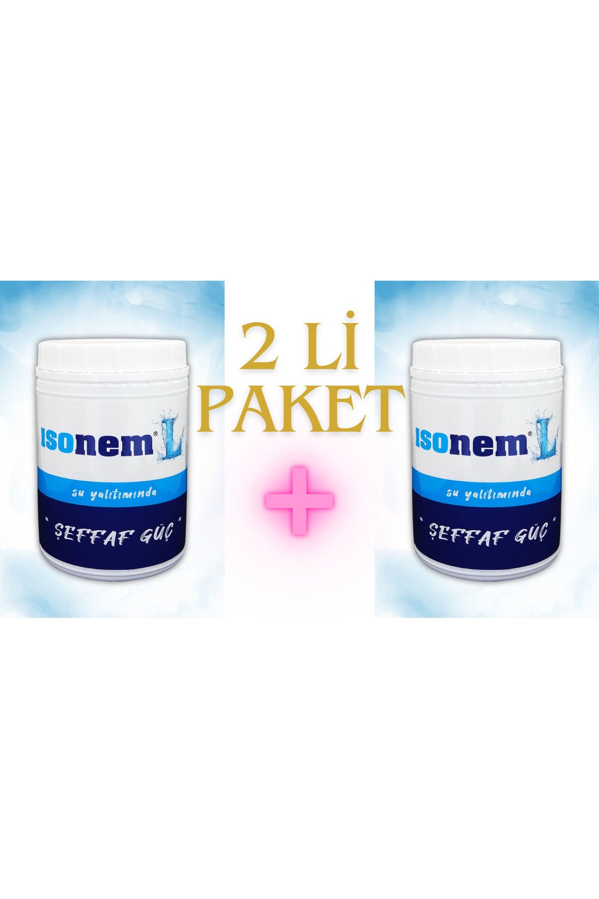 İSONEML LE 2 Lİ PAKET - 2 ADET L ŞEFFAF SU YALITIMI ŞEFFAF GÜÇ 1 KG Şeffaf
