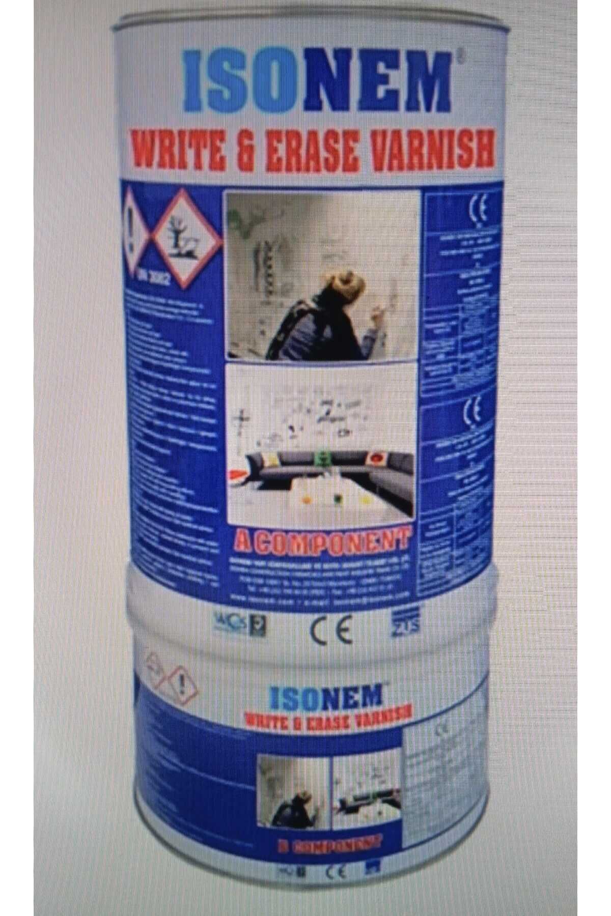 Wrıte & Erase Varnısh Yaz-sil Vernik 1,5 Kg Set ( A: 1 Kg B: 0,5 Kg ) Öz Bayar beyaz