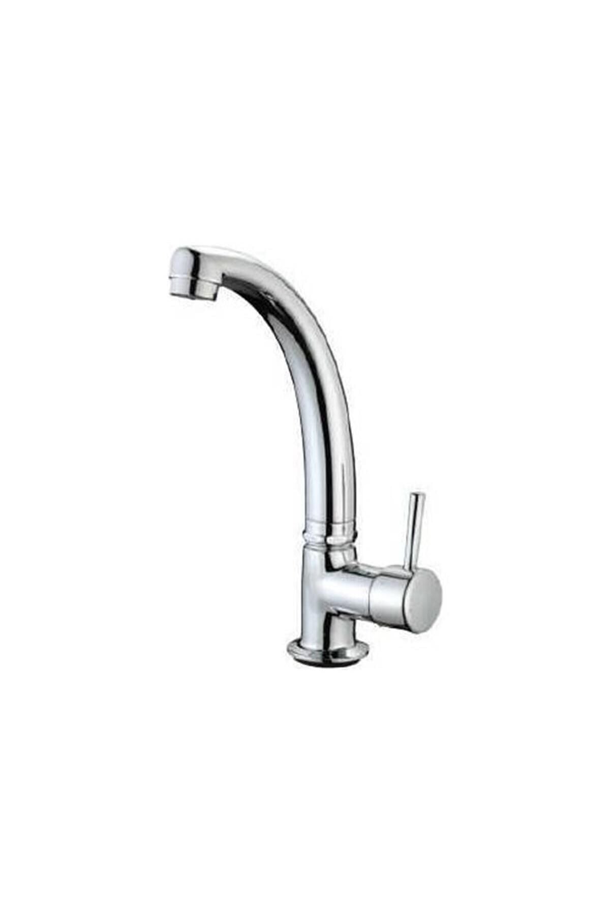 Inci Tek Giriş Lavabo Mix Tezgahüstü Lavabo Bataryası ( Soğuk Su ) KROM - Tek Ebat