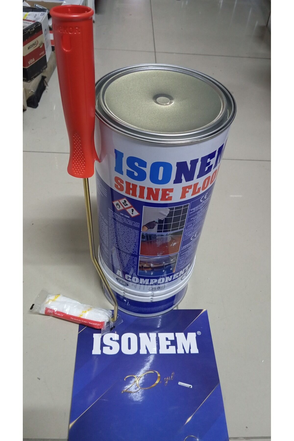 SHINE FLOOR 4.5 KĞ 1ADT + DEKOR PARMAK RULO 10 CM 1 ADT ÖZ BAYAR İNŞAAT