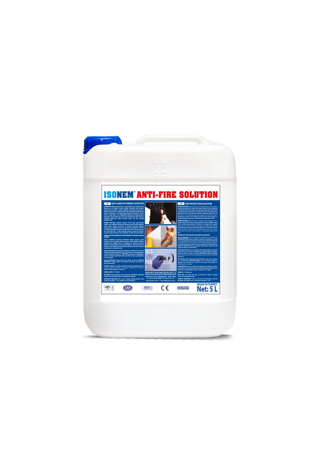 ANTIFIRE SOLUTION Alev Almaz ve Yanmazlık Solüsyonu 1 L Şeffaf