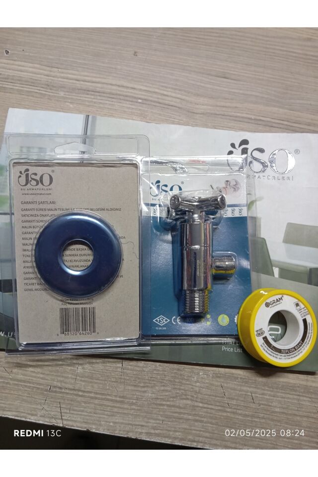 ÜSO KOÇ TAHARAT MUSLUĞU 2 ADT+ 1 adt TEFLON BANT ÖZ BAYAR İNŞAAT