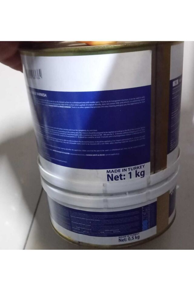 Wrıte & Erase Varnısh Yaz-sil Vernik 1,5 Kg Set ( A: 1 Kg B: 0,5 Kg ) Öz Bayar