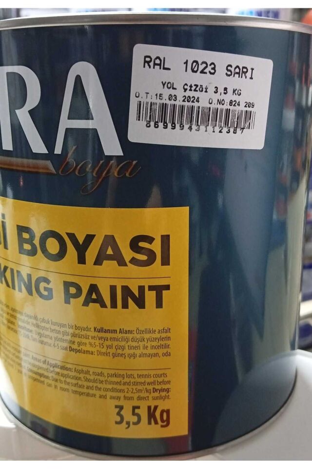 Yol Çizgi Boyası 3.5 Kğ Sarı Ral 1023 Öz Bayar