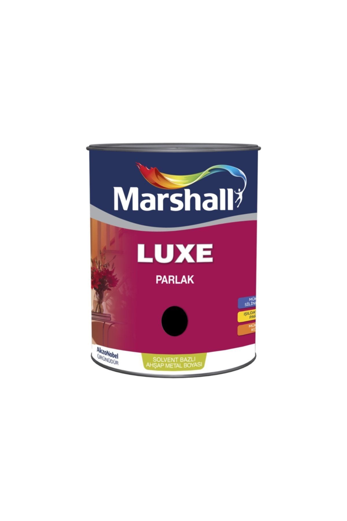 Marshal Lüxe Parlak Sentetik Yağlı Boya Siyah Siyah
