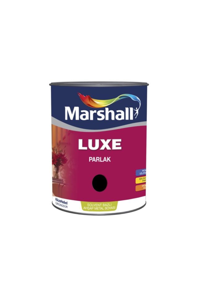 Marshal Lüxe Parlak Sentetik Yağlı Boya Siyah Siyah