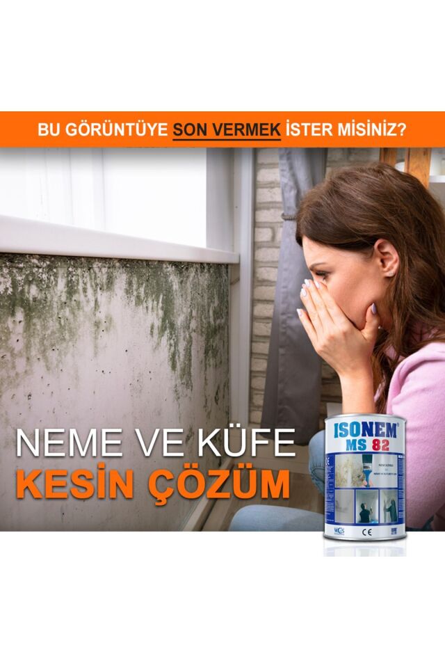 MS 82 Nem Küf ve Rutubet boyası 1 KG ve Parmak Rulo Hediye