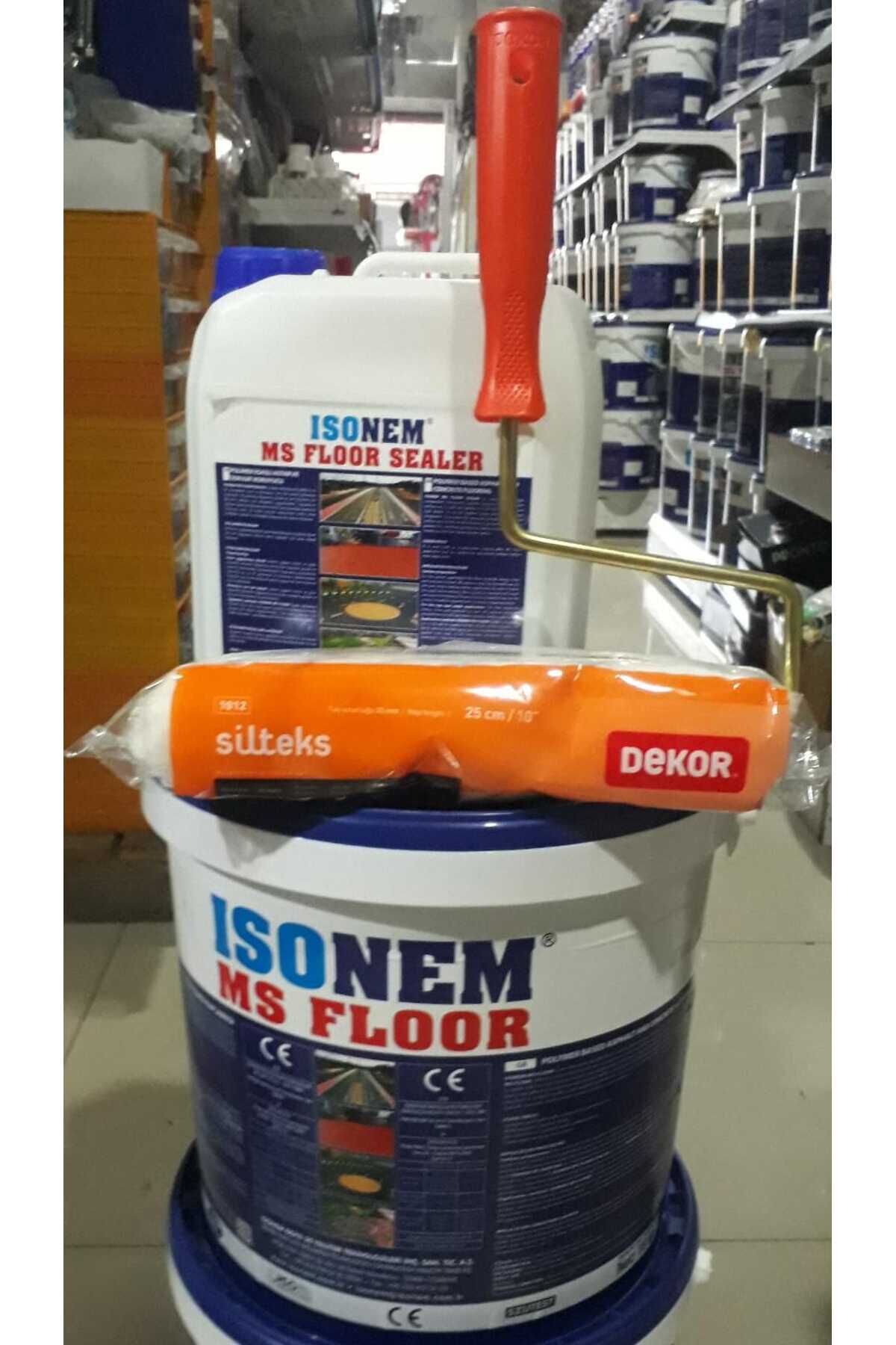 MS FLOOR GRİ RENK 18 KĞ +MS FLOR SEALER+DEKOR RULO 25 CM(1012)