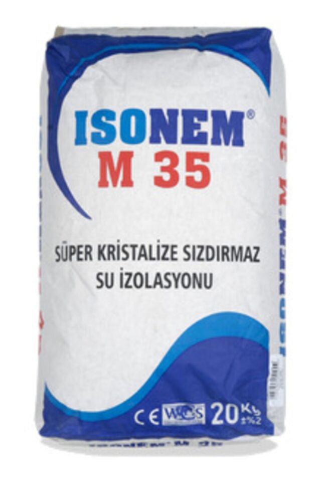 Isonem M35 Sızdırmaz Kristalize Su Yalıtım Malzemesi 20 Kg GRİ