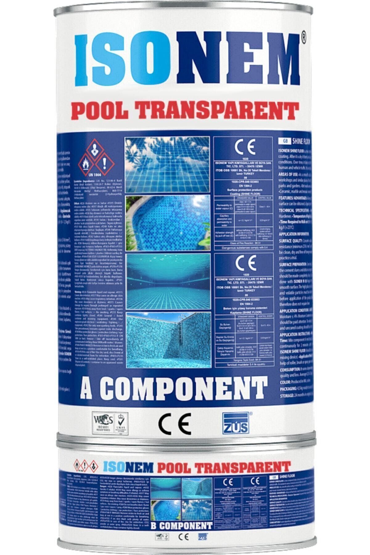 Pool Çift Bileşenli Şeffaf Havuz Yalıtım Boyası 4,5 Kg 611P_1