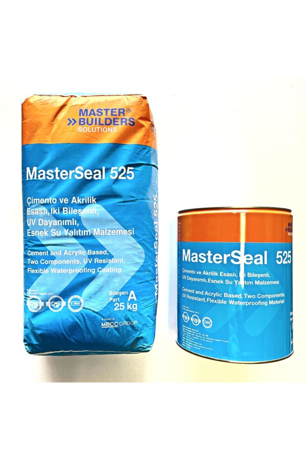 Çimento Ve Akrilik Esaslı Iki Bileşenli Uv Dayanımlı Esnek Su Yalıtım Malzemesi 33kg EZB72947_1