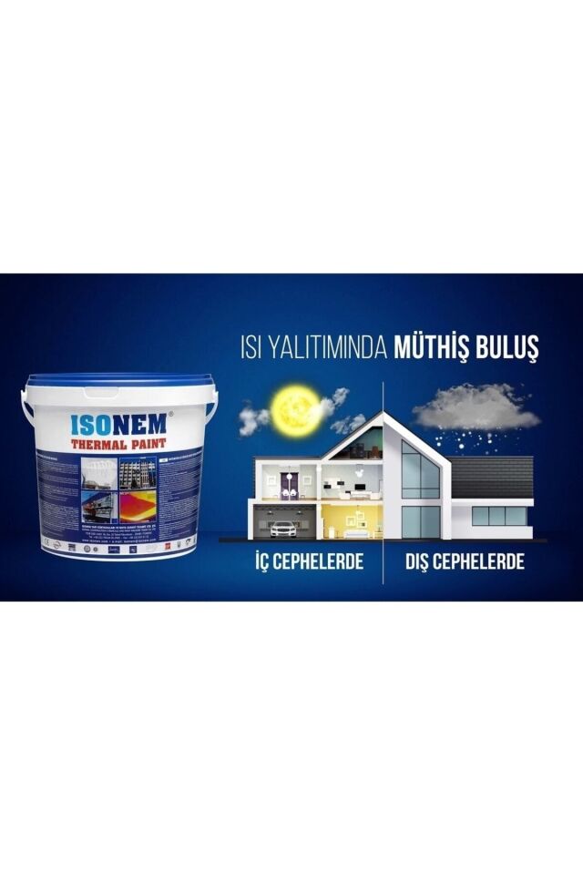 Isonem Thermal Paint Isı Yalıtım Boyası - Beyaz 10 Litre