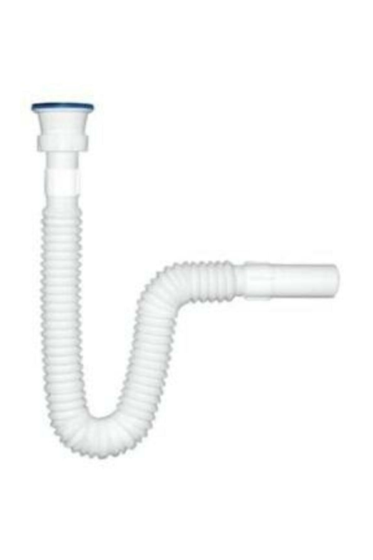 Uzun Körüklü Paslanmaz Lavabo Sifonu 1 Adet Tek Ebat